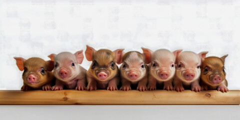 Obraz premium A group of Pigs