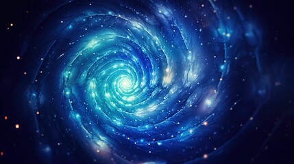 AI generated illustration of an awe-inspiring majestic galaxy featuring vibrant stars