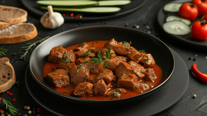 Fototapeta premium Savory Symphony: A Professional Capture of Beef Stew