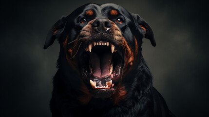 Rottweiler with a powerful presence