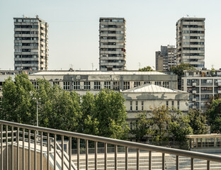 Belgrade, Serbia. Socialist era architecture, brutalist style example.