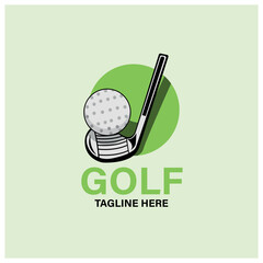 golf ball icon. illustration of golf ball and hole