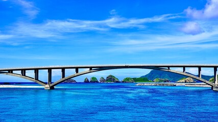 沖縄県座間味村阿嘉島の阿嘉大橋