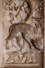 lobo, claustro del Monasterio de San Juan de los Reyes, Toledo, Castilla-La Mancha, Spain