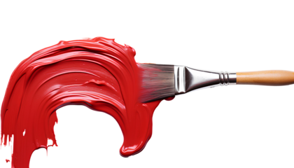 paint brush with red paint leaking png. red paint brush isolated. brush with red paint splatter on white background. red paint on a brush. red paint png. paintbrush png. brush and paint top view 