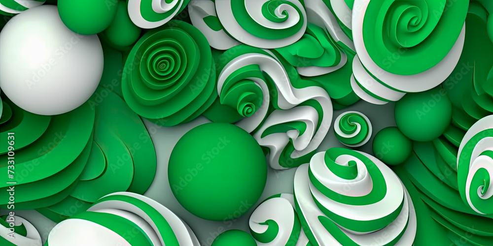 Poster intricate colorful background with mix of shapes and colors