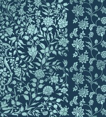 wedding card design, traditional paisley floral pattern , royal India	