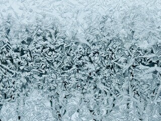 Frosty pattern on the window