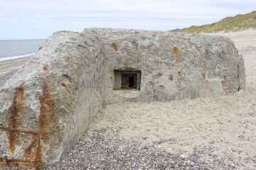 Bunker an der Nordseeküste Dänemarks