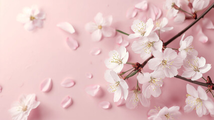 Naklejka na ściany i meble Minimalist Blossom: Lone Blossom Beauty Series