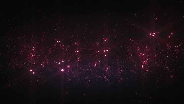 Purple  blurred particles galaxy animation 