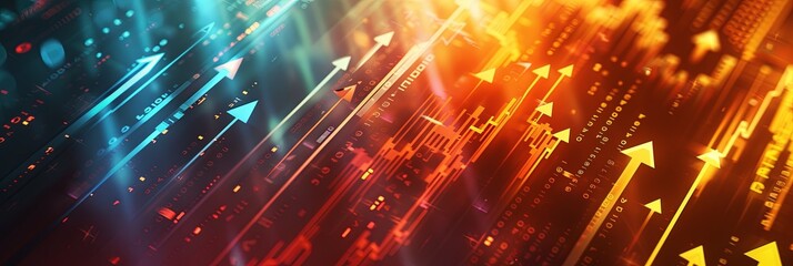 Abstract representation of stock market growth and investment