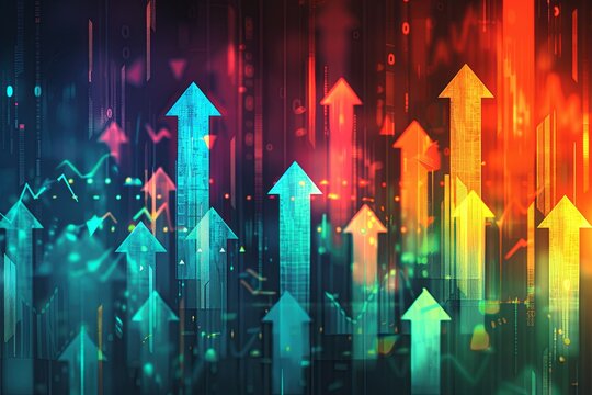 Abstract representation of stock market growth and investment