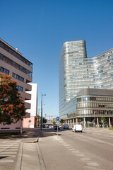 modern office architecture. photo of the street