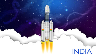 Indian Space Rocket in the Solar system