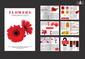Flower Magazine Template - obrazy, fototapety, plakaty