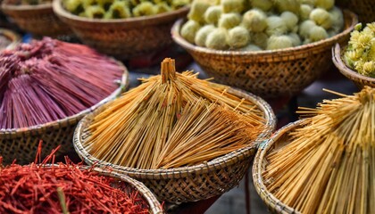 travel hanoi vietnam toothpick incense dried - obrazy, fototapety, plakaty