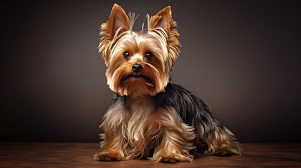 Yorkshire terrier with a shiny coat