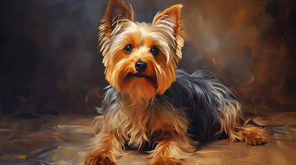 Yorkshire terrier with a shiny coat