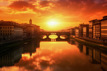 Naklejka premium Florence panorama Tuscany