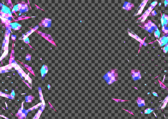 Blue Element Background Transparent Vector. Particle Sparks Illustration. Multicolored Dreamy Template. Glow Soft. Shimmer Technology Card.