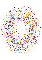 Bright Foliage Vector White Background. Green Leaf October Pattern. Scattered Confetti Illustration. Colorful Foliage Backdrop.