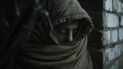 A Homeless man in a Dark Alley A Painful of Poverty and Abandonment.