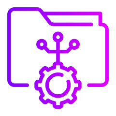 digital asset management gradient icon