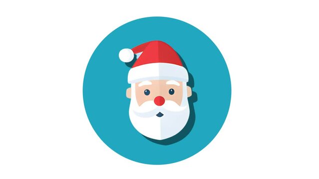 Santa Claus Icon of nice animated for your videos easy to use with Transparent Background