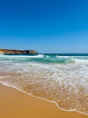 Seascape, ocean bay, blue horizon
