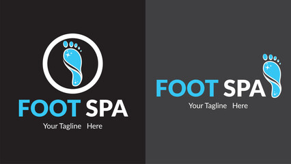 Vector foot spa logo design fully editable high quality