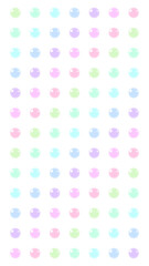 16:9 ツヤツヤ丸ボタンセットパターン⭐︎PNG