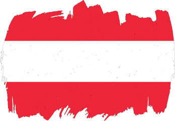 Austria flag, Brush strokes, Brush painted Austria flag on a white background, vector design