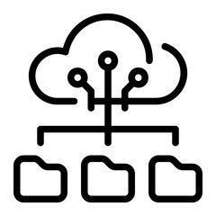 cloud computing line icon