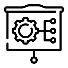 presentations line icon