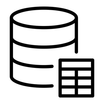 database table line icon