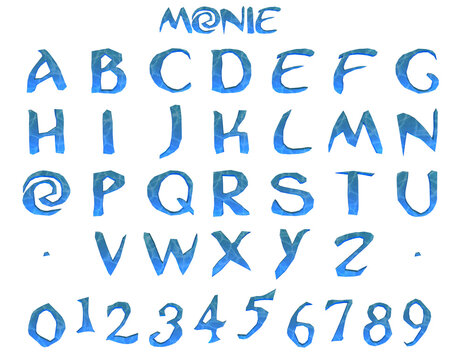 Monie fantasy sea alphabet - 3D Illustration