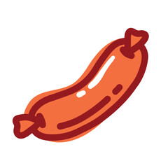 Sausage vector illustration flat design colorful