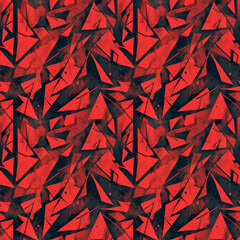 Graffiti with geometric red pattern with grunge effect. background. seamless pattern