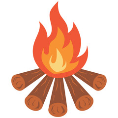 Bonfire cartoon style