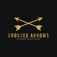 Arrows gold plated metalic icon or logo vector