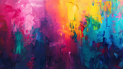 Colorful abstract painting with fantasy illustration concept.