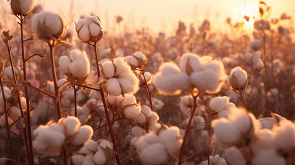 white cotton flowers in the field