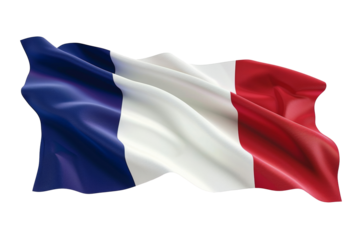 Elegant French Flag Draped with Grace, Symbolic of National Pride and Heritage