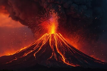 close-Up Fury Captivating Volcano Eruption in Hawaii