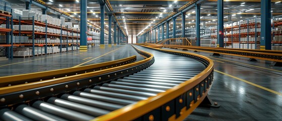 Fototapeta premium A Huge Warehouse With Overflowing Shelves