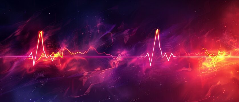 Colorful Sound Wave on Dark Background