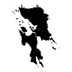 Eastern Visayas Region map, administrative division of Philippines. Vector illustration.