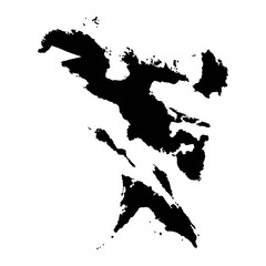 Bicol Region map, administrative division of Philippines. Vector illustration.