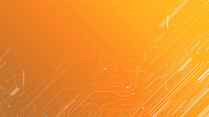 Orange color cyber and tech background